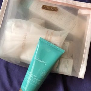 Biossance sunscreen + sample bag